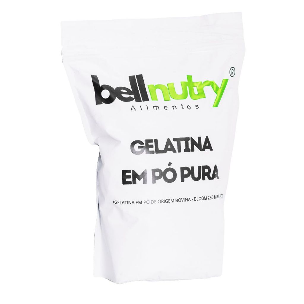 Gelatina de Origem bovina 100% natural 1kg Pura - BellNutry Alimentos em Oferta na Shopee