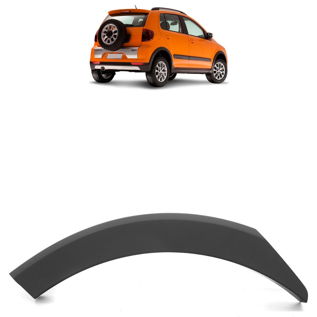 Moldura Alargador Parachoque Traseiro Crossfox 2010 2011 2012 2013 2014 Preto texturizado em Oferta na Shopee