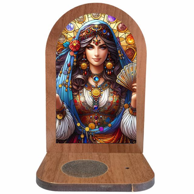 Altar Congá Cigana Sara em MDF - Arte Estilo Vitral