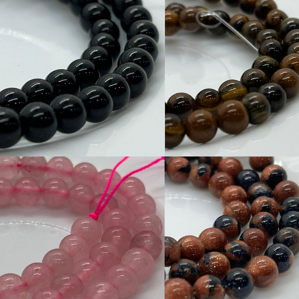 Imagem Fio de Pedra Natural 6mm aprox 60 contas Guia Japamala