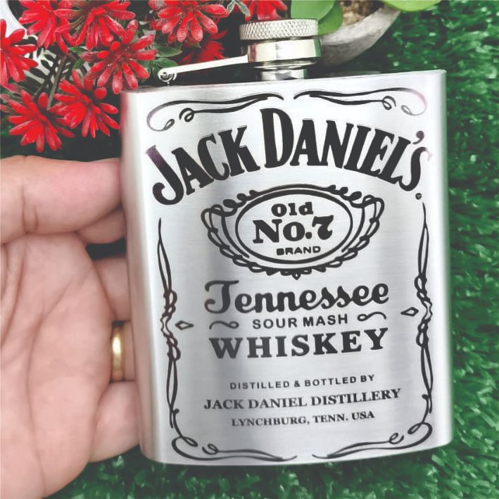 Cantil Whisky Personalizado Inox Porta Bebidas Cantil de Bolso
