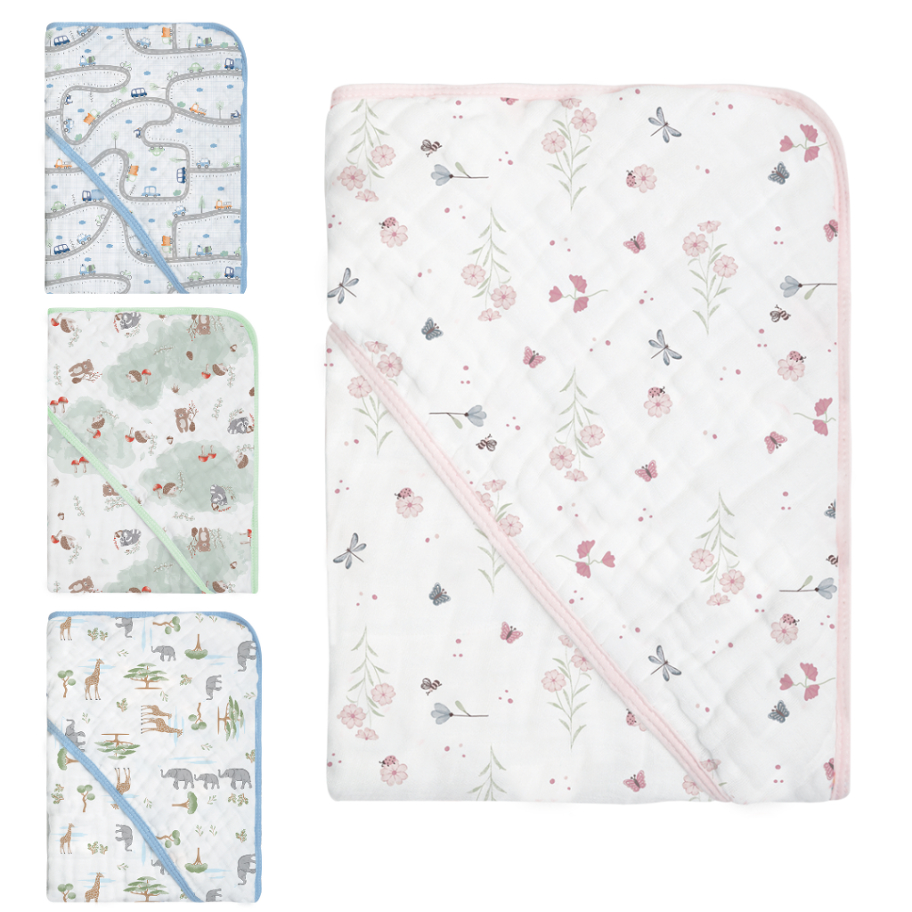 TOALHA DE BANHO FRALDA SOFT DUAS CAMADAS COM CAPUZ LATERAL PARA BEBÊ PAPI- 80x80CM MACIA, ABSORVENTE em Oferta na Shopee