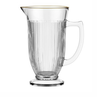 Jarra de Vidro Transparente Com Borda Dourada 1L Lila Água Suco Bebidas em Oferta na Shopee