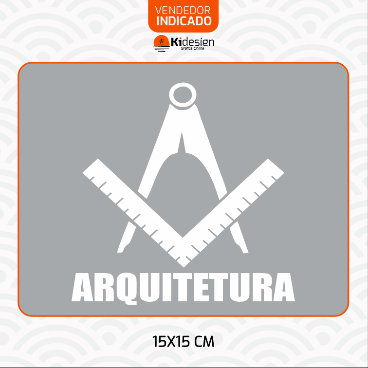Adesivo Arquitetura, Carro, Moto, 15 cm, capacete, notebook, estudantes, profissão