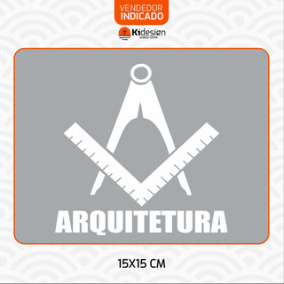 Adesivo Arquitetura, Carro, Moto, 15 cm, capacete, notebook, estudantes, profissão.