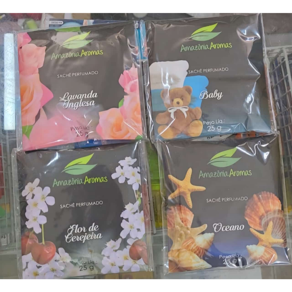 Sachê Perfumado Amazonia Aromas - 4 unidades em Oferta na Shopee