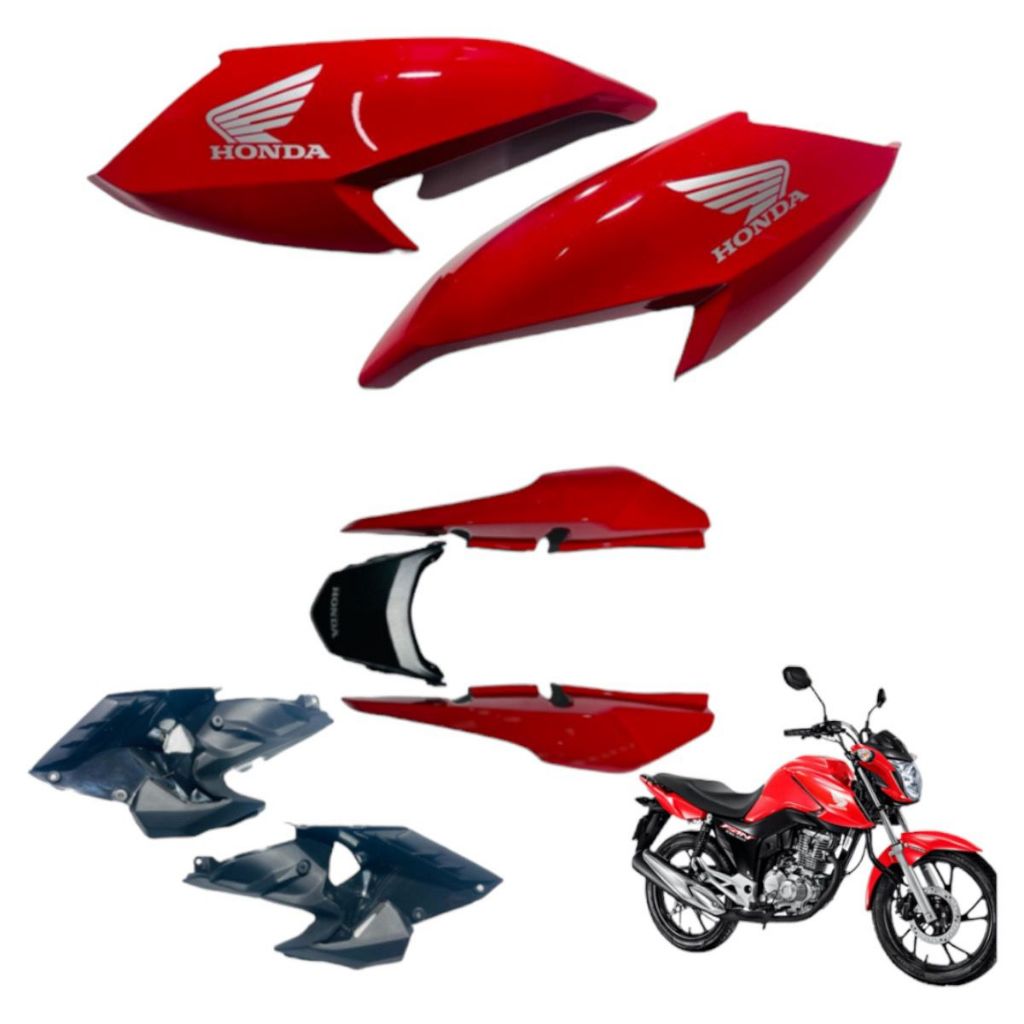 ASA ASINHA ABA TANQUE + RABETA FAN 160 2022 vermelho pérola