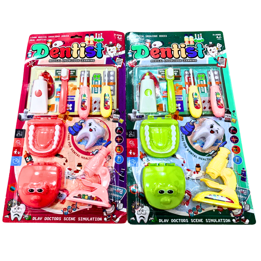 BRINQUEDO KIT DENTISTA INFANTIL DIDÁTICO DOUTOR 7 PÇS em Oferta na Shopee