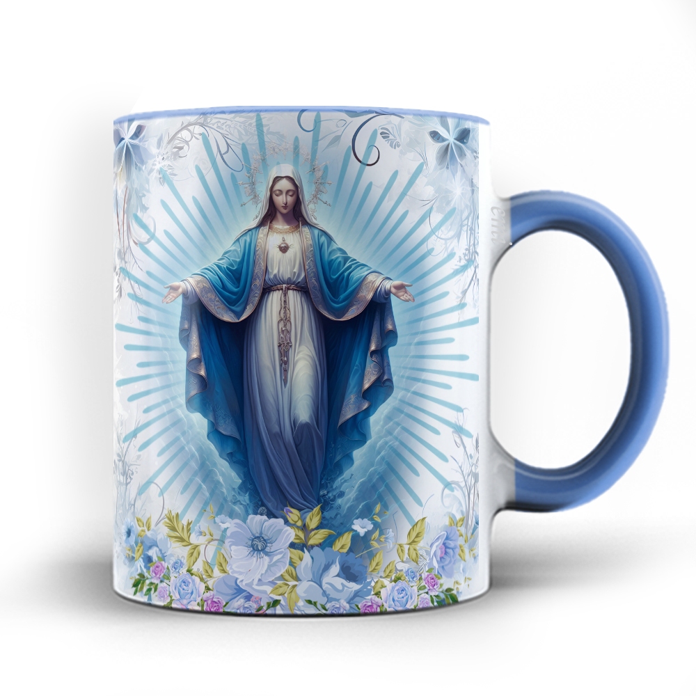 Caneca xicara porcelana Santa Maria Mãe de Deus 24