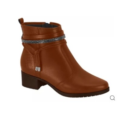 Bota Coturno Moleca Canela Detalhes Brilhantes Estilo Urbano Conforto Elegância  Compor Sofisticação