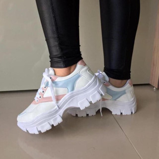 TÊNIS FEMININO CHUNKY SNEAKER COLORS PLATAFORMA ORIGINAL DIRETO DA FÁBRICA PROMOÇÃO ENVIO IMEDIATO em Oferta na Shopee