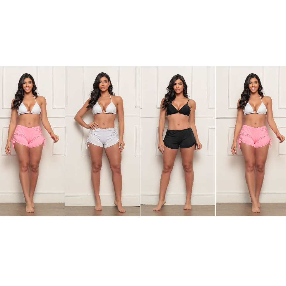 Short de praia Feminino Sukini biquini  Regulagem Lateral Sunkini cintura alta
