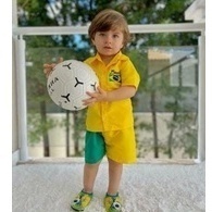 Conjunto Menino Mauricinho Temático Brasil ( Amarelo)