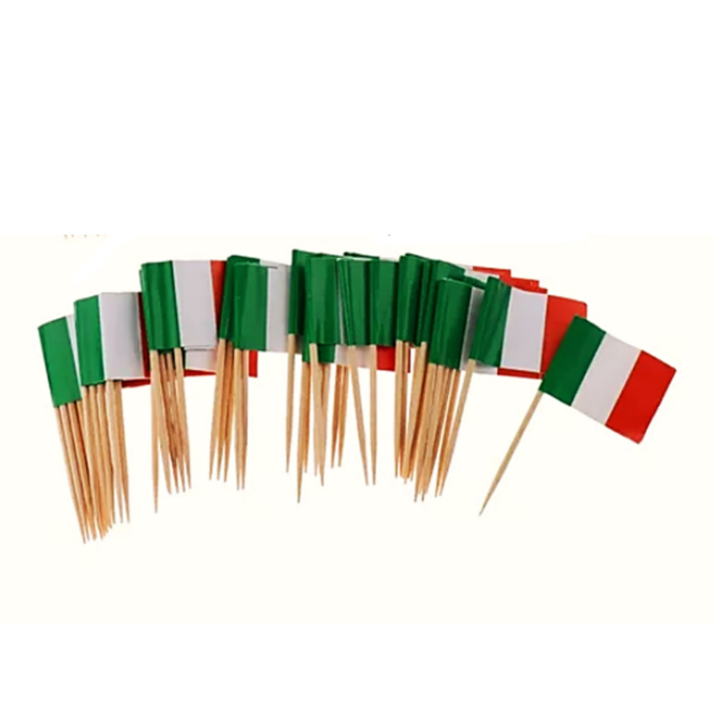 Palito Pick para Lanches e Petiscos Bandeirinha Paises C/25un