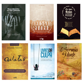 Kit 6 Livros de Teologia Cristã Comentário Bíblico História Religião Igreja Evangélica Evangelismo em Oferta na Shopee
