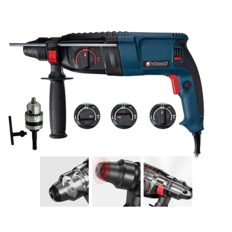 Martelete Rotativo 5kg Rompedor Demolidor Perfurador 960W para Construção Compatível com Makita