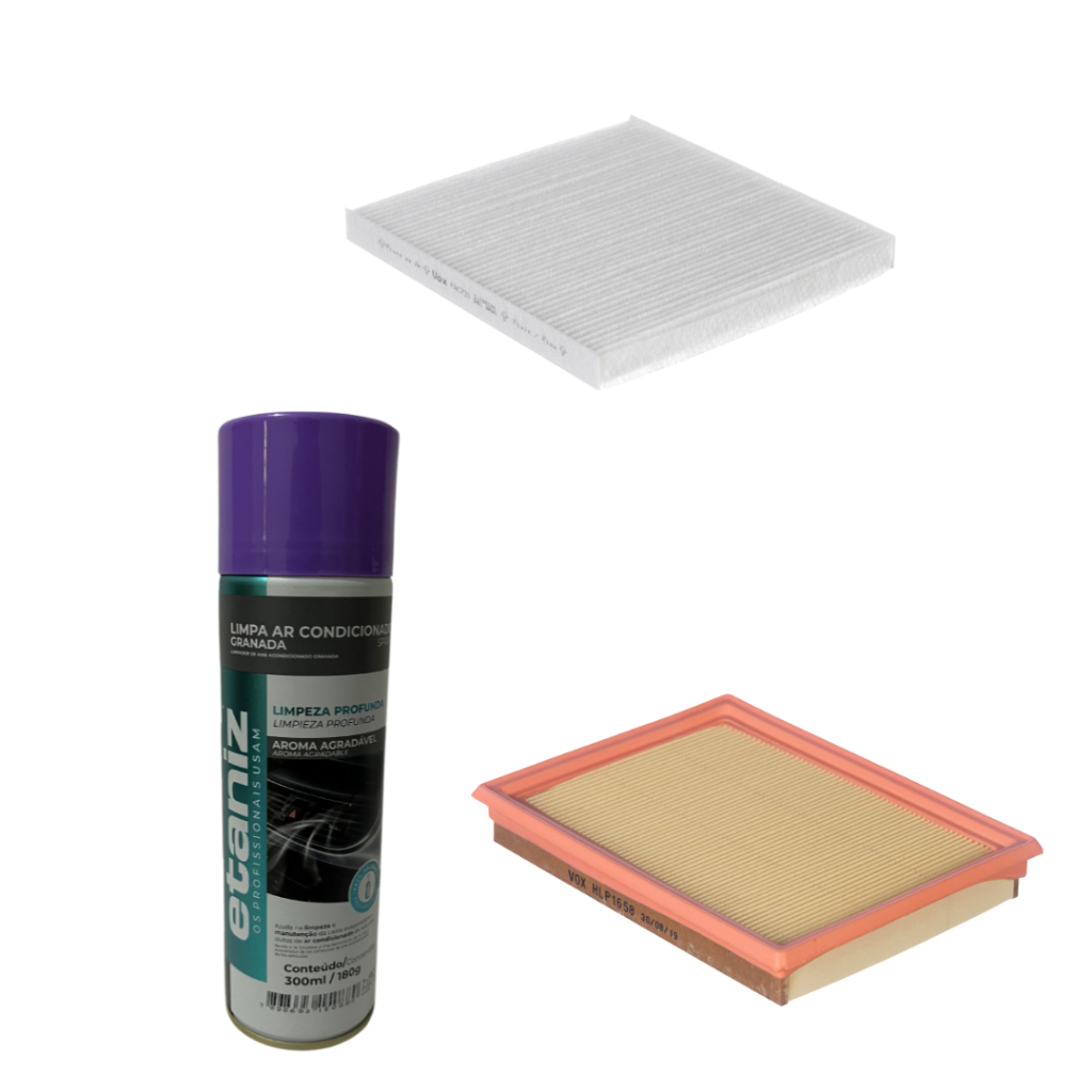 KIT filtros march Filtro De Ar de motor + Filtro De Ar Condicionado + Higienizador CES0807 AL4032 em Oferta na Shopee