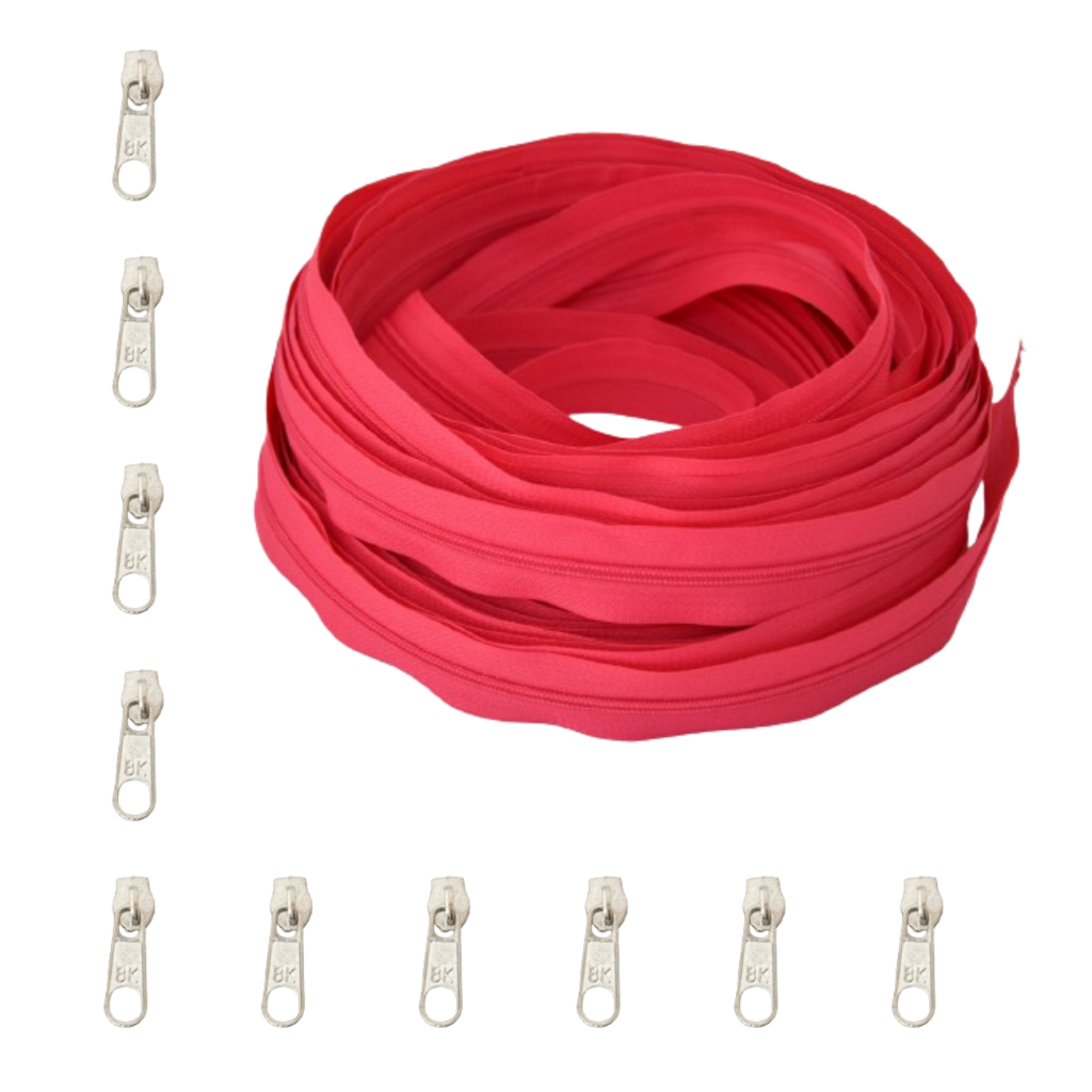 Zíper nylon 5 metros numero 3 + 10 cursor prata artesanato geral, costura, bordado em Oferta na Shopee