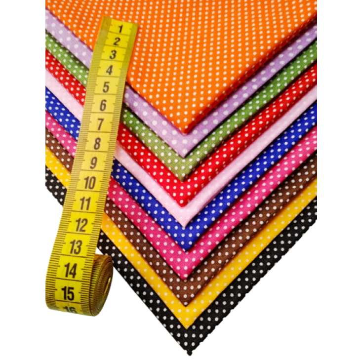 Kit Tecido Tricoline Poa -50% Algodão - 10 Cortes De 50x70cm em Oferta na Shopee