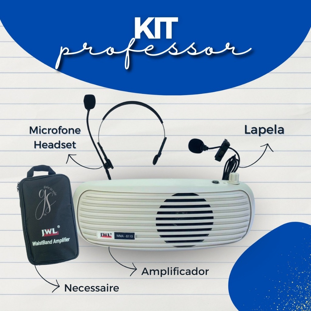 Kit Professor Amplificador De Cintura - Jwl Wma 6110