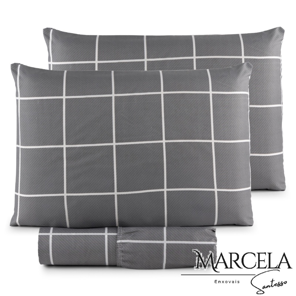 Lençol Casal 3 Peças 200 Fios Micropercal Acetinado