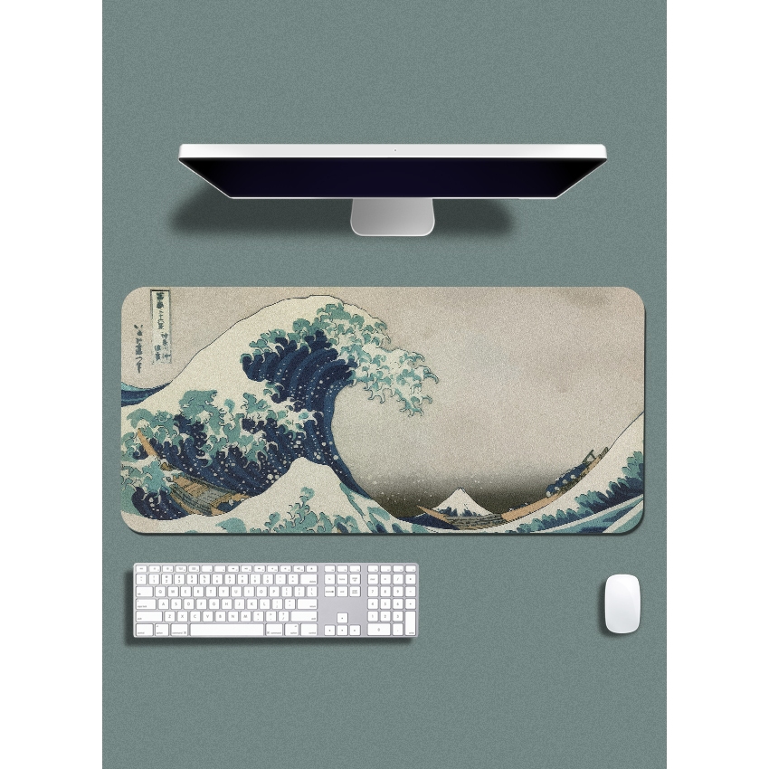 Mouse Pad Gamer p/ Destktop Borda Costurada Estampas Orientais Premium