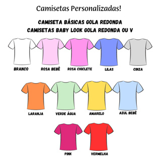 Camisetas Personalizadas - Frente e verso - Camisetas para Festas, eventos e Trabalho em Oferta na Shopee