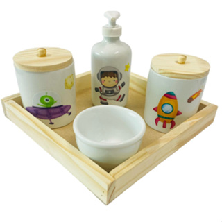 Kit Higiene Bebê Astronauta Menino Porcelana em Oferta na Shopee