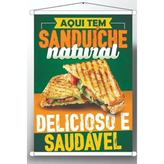 BANNER ARTE PRONTA - SANDUICHE NATURAL em Oferta na Shopee