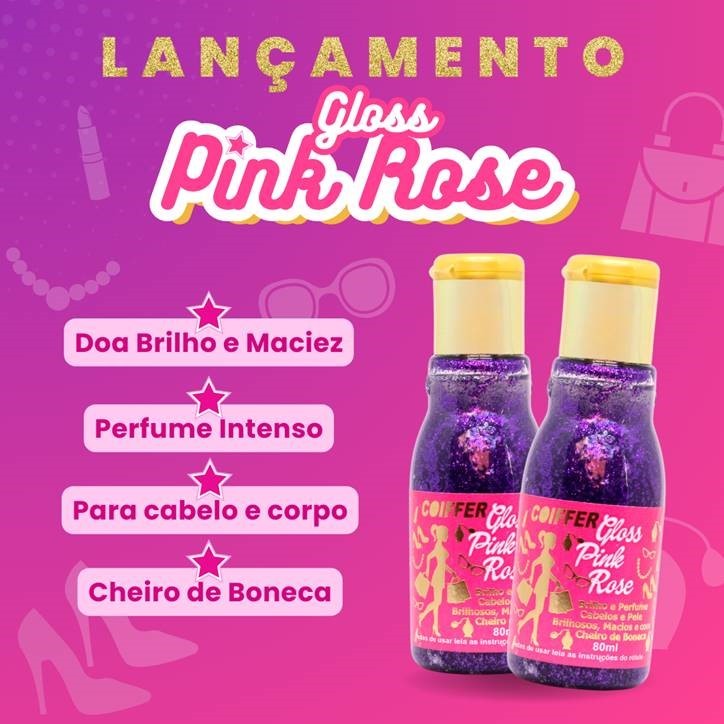 GLOSS PINK ROSE COIFFER 80ML coiffer