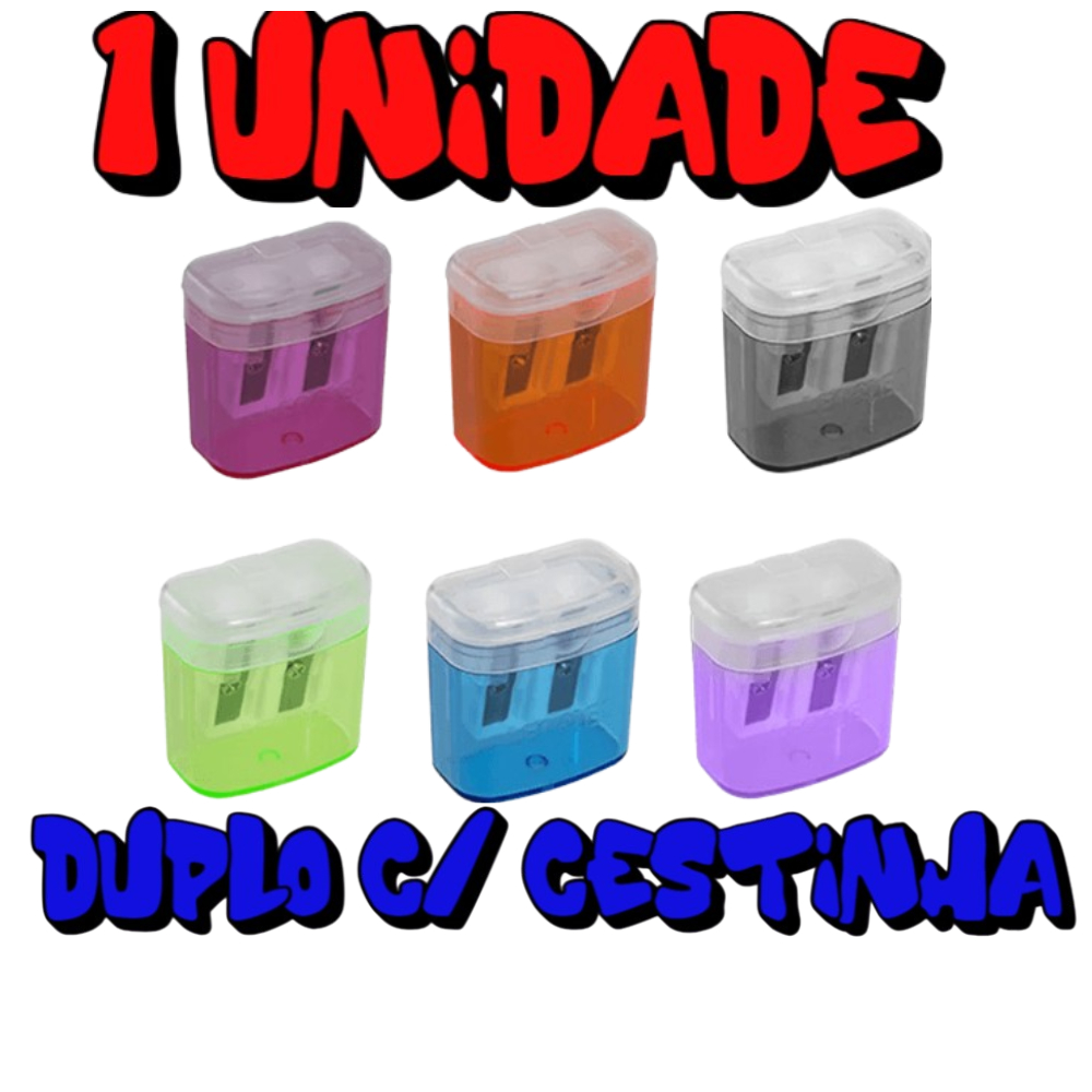 Apontador Duplo Cestinha Com Depósito Leo & Leo-1 Unidade em Oferta na Shopee