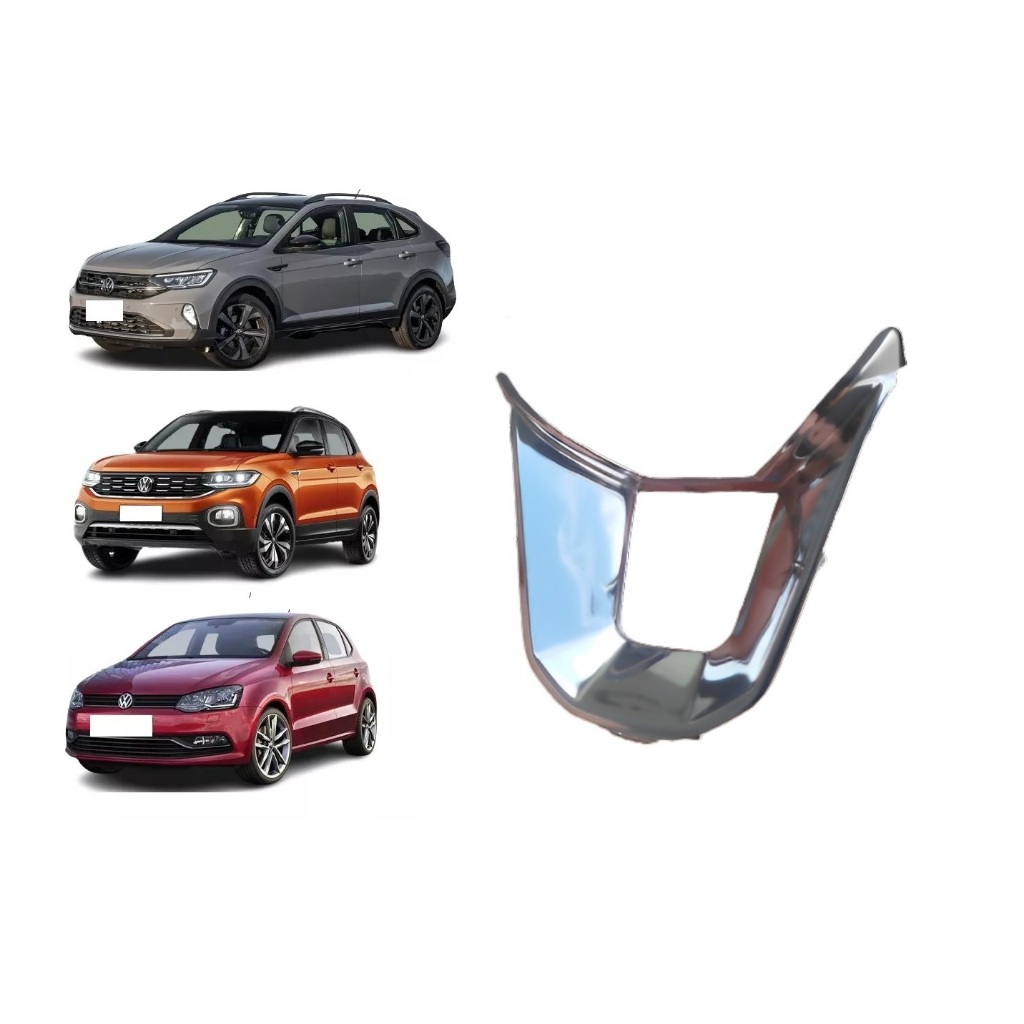 Aplique Moldura Volante Cromado Nivus Novo Polo T-Cross 2022 2023 2024