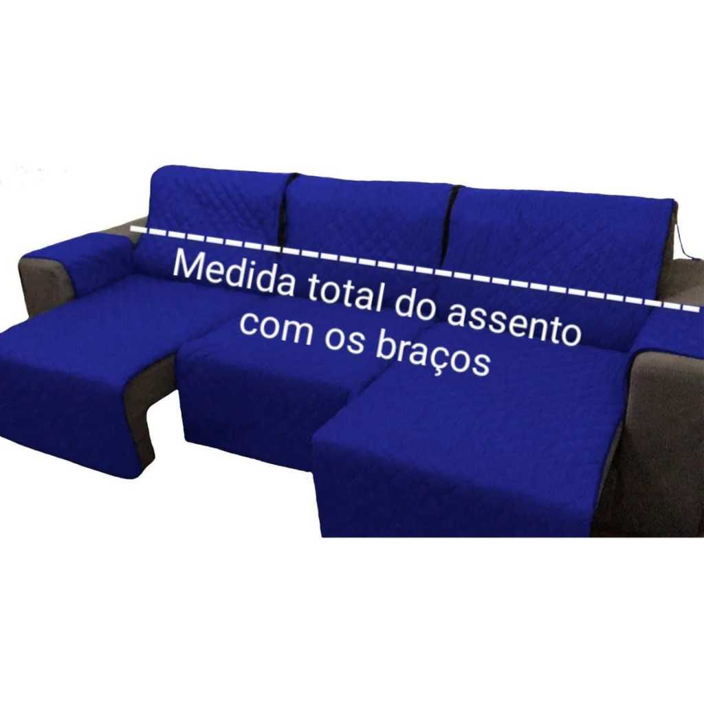 Protetor De Sofá 3 Módulos Retrátil Reclinável 2,20 m Medida Total Contando Com Os Braços
