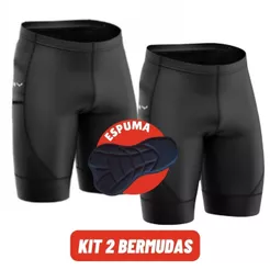 Kit Bermuda Ciclismo Masculino Forro de Espuma Short Ciclistas Conforto Profissional Bike Masculina