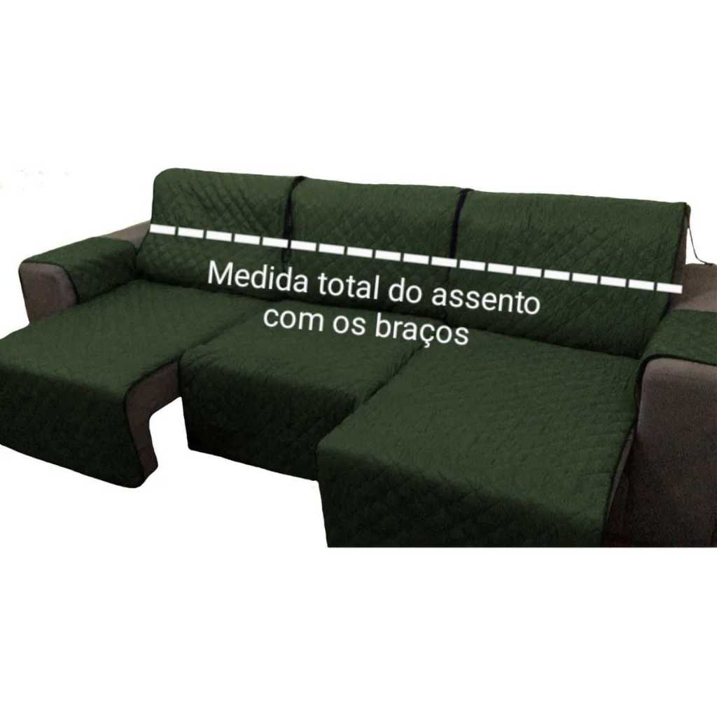 Protetor De Sofá 3 Módulos Retrátil Reclinável 2,70 m Medida Total Contando Com Os Braços O Melhor Preço