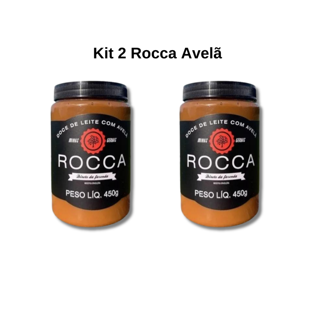 Kit 2 Doces De leite Rocca Com Avelã 400gr Cada Uma Delícia