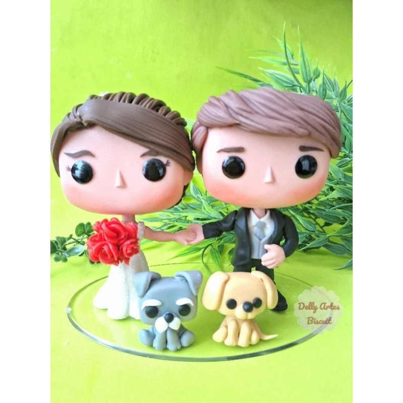 Funko Pop Noivinhos personalizados para topo de bolo/ Casamento em Oferta na Shopee