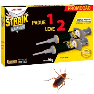 2 Straik Gel Mata Elimina Baratas Isca Eficaz Seringa 10g Dexter em Oferta na Shopee
