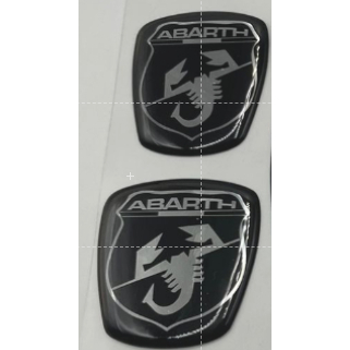 Par emblema abarth preto Fiat Stilo para traseira e dianteira. em Oferta na Shopee