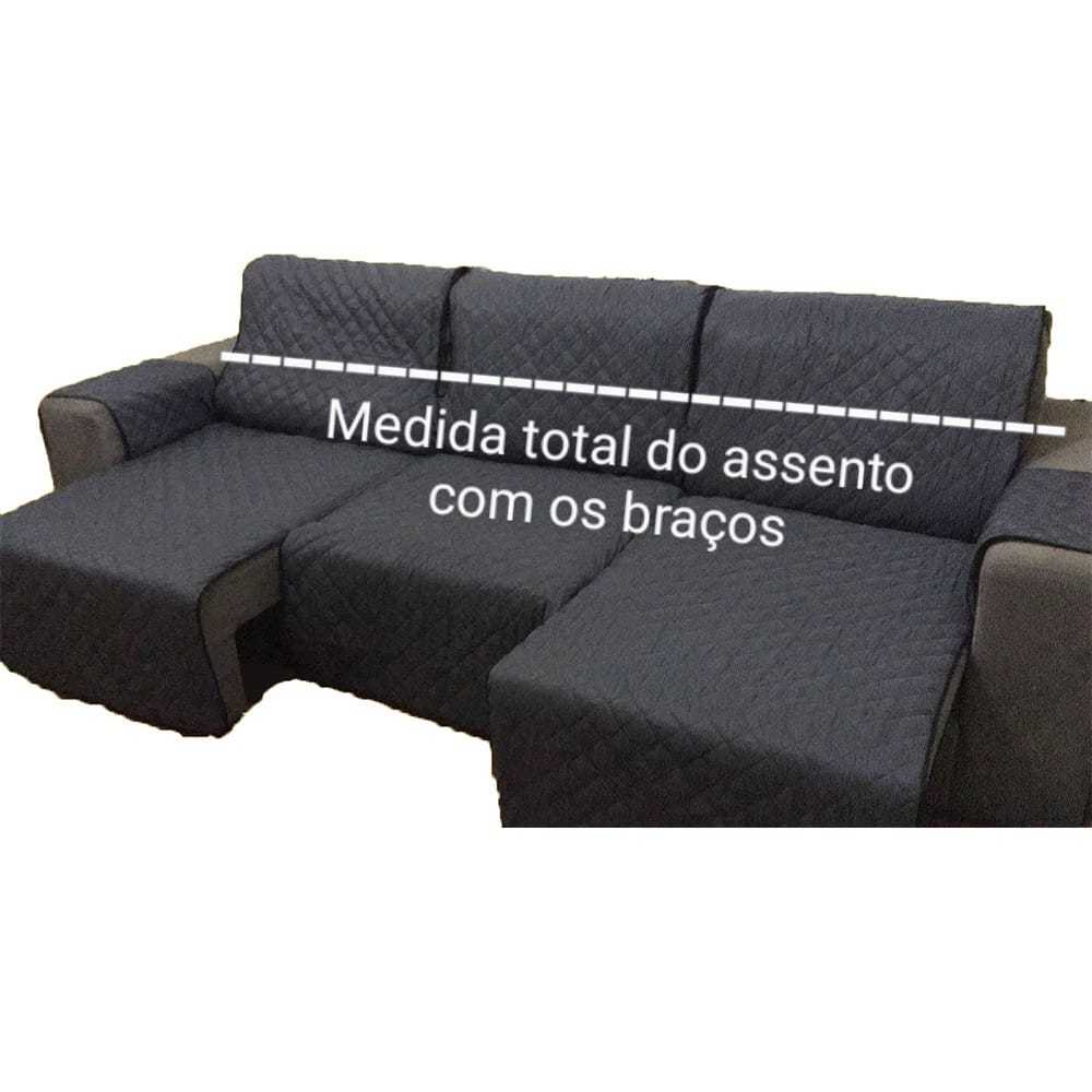 Protetor De Sofá 3 Módulos Retrátil Reclinável 3,30 m Medida Total Contando Com Os Braços Para O Melhor Conforto