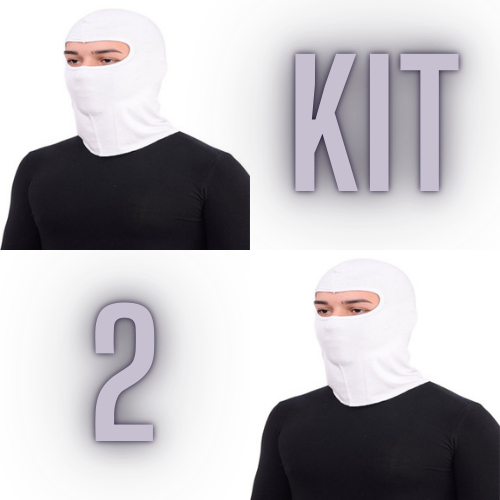 Kit 2 Balaclavas Touca Ninja Com Proteção UV Variedade de Cores Em Tecido Suplex