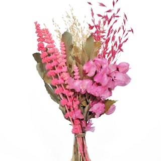 Buquê de flores desidratadas tons de rosa noiva decor em Oferta na Shopee