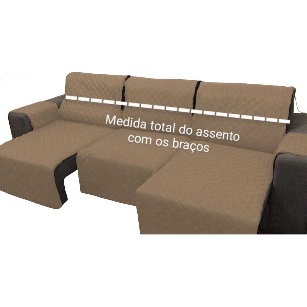 Protetor De Sofá 3 Módulos Retrátil Reclinável 3,70 m Medida Total Contando Com Os Braços Para O Melhor Conforto