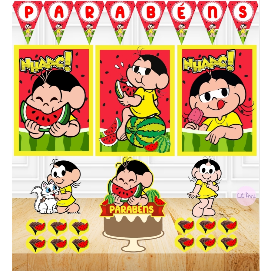 Kit só um bolinho Kit festa em casa MAGALI Kit personalizado para aniversário ou mesversário tema