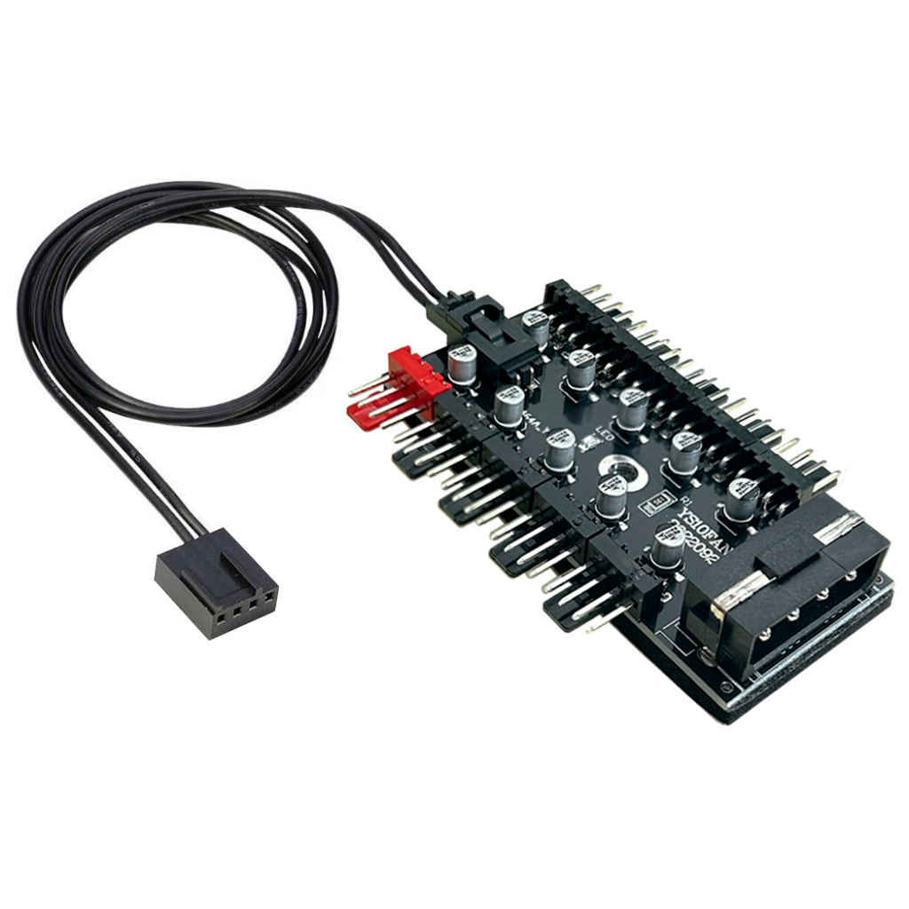Hub Multi Fans Até 10 Cooler 3 e 4 Pinos Controle Pwm Molex em Oferta na Shopee