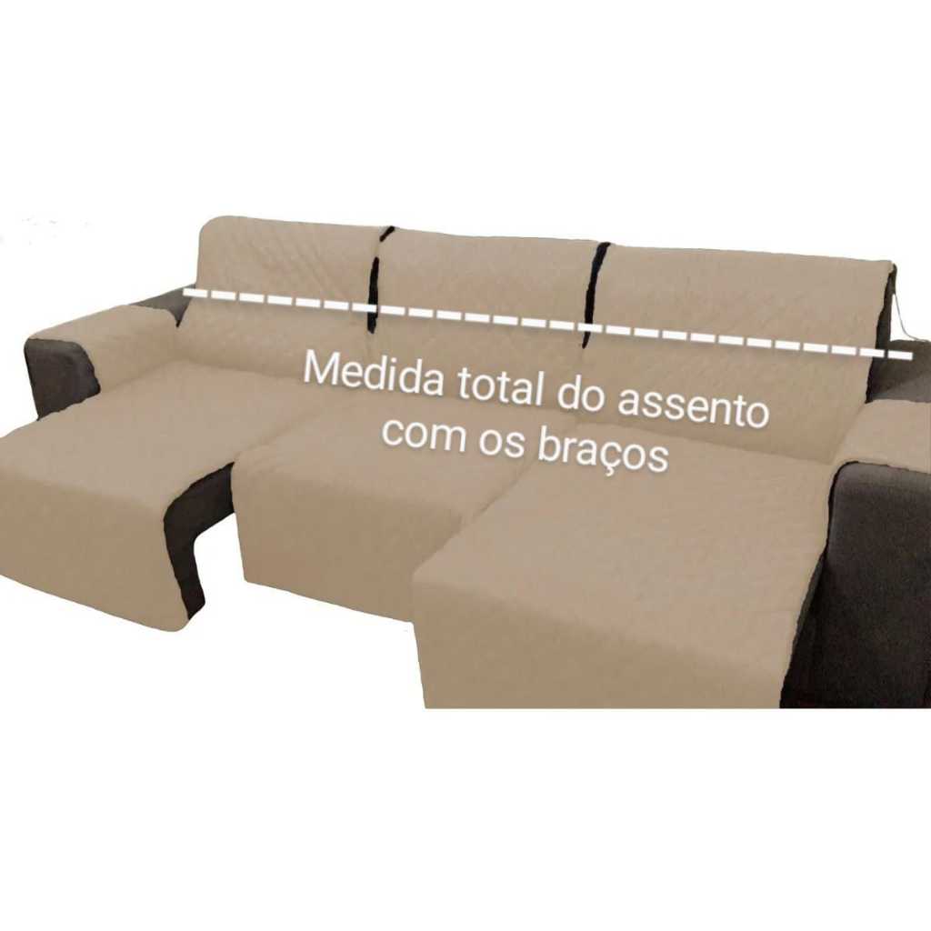 Protetor De Sofá 3 Módulos Retrátil Reclinável 3,90 m Medida Total Contando Com Os Braços Para O Melhor Conforto