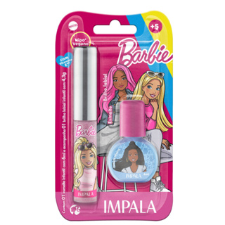 Kit de Esmalte + Brilho Labial Infantil Barbie Impala Hipoalergênico Presente Menina Lembrancinha em Oferta na Shopee