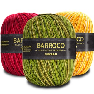 Barbante Barroco Multicolor Premium 200g em Oferta na Shopee