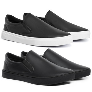 Kit 2 Pares Tênis Sapatênis Slip On Casual Iate Masculino Feminino Calce Fácil Leve Confortável