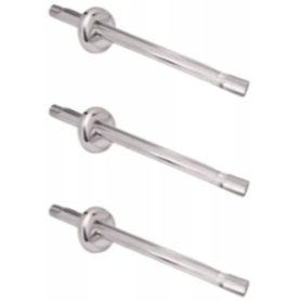 Kit 3 Cano p/ Chuveiro Braço Haste Tubo Para Chuveiro 40cm Alumínio Polido em Oferta na Shopee